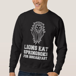 British Lions Rugby Fan Lions Eat Springboks For B Sweatshirt