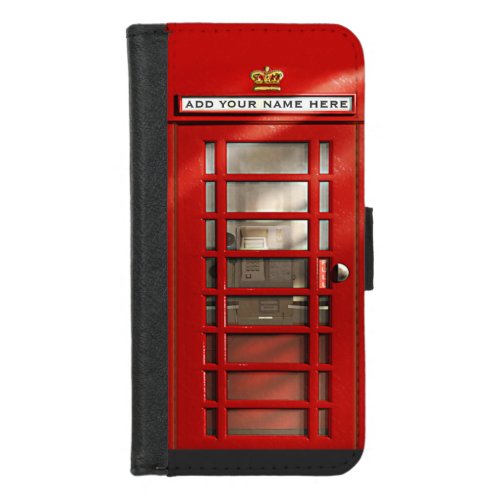 British London City Red Phone Booth iPhone 87 Wallet Case