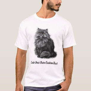 British Longhair Cat Create Your Own Custom Text T-Shirt