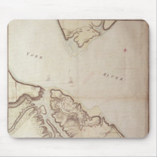 British map of the Siege of Yorktown, 1781 Mouse Pad