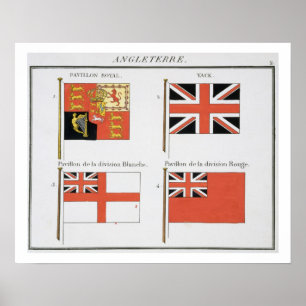 British Maritime Flags, from a French book of Flag Poster