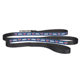 British Mini Cooper Hearts - Blue Pet Leash
