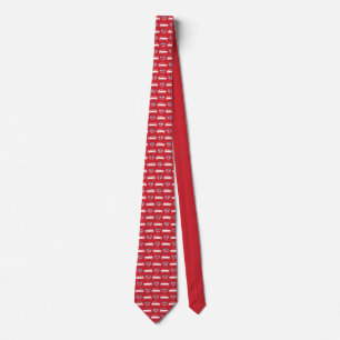 British Mini Cooper Hearts - Red Neck Tie