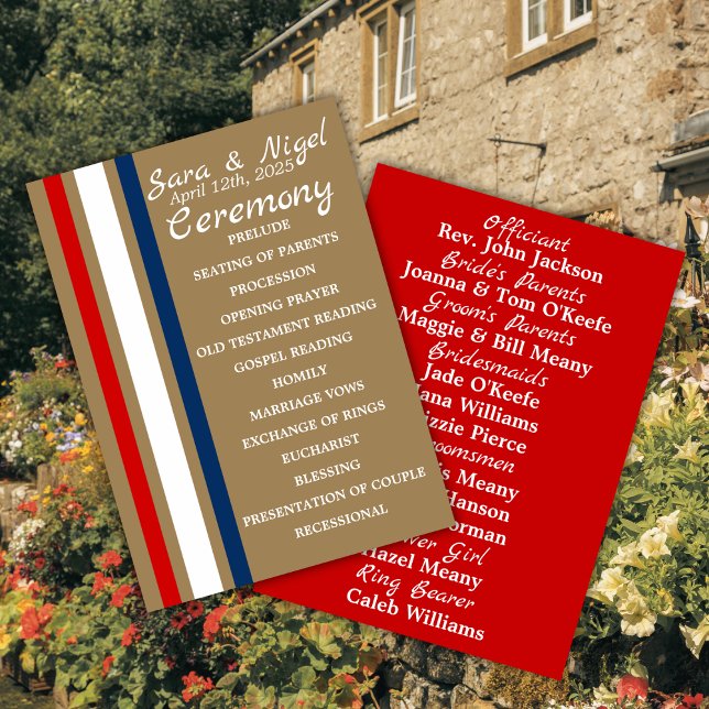 British Mod Red White Blue Wedding Flat Program (Creator Uploaded)