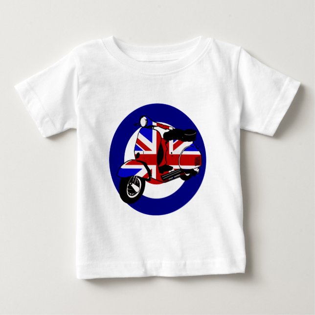 British mod scooter on target baby T-Shirt (Front)