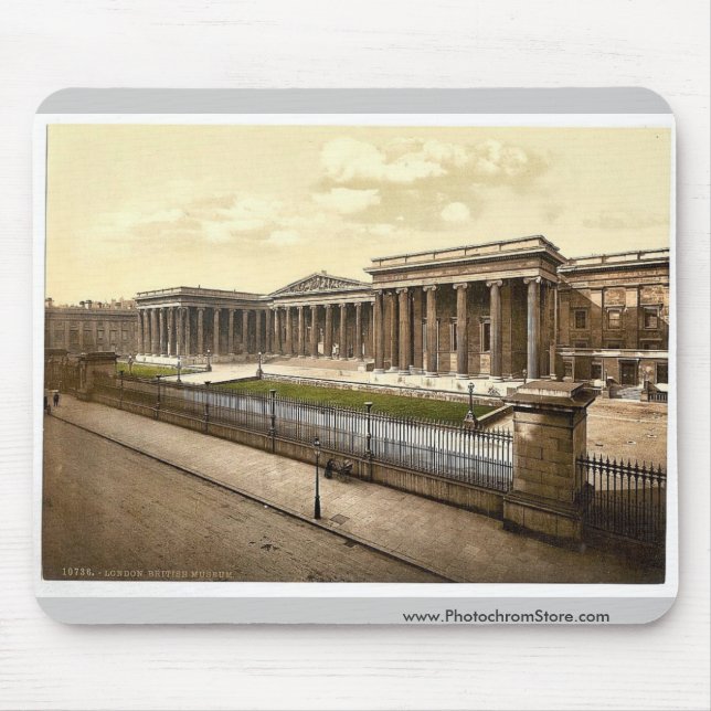 British Museum, London, England rare Photochrom Mouse Pad (Front)