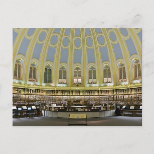 British Museum Reading Room Panorama Postcard