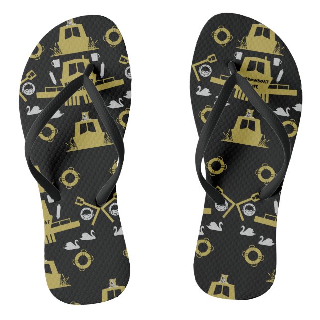 British Narrowboat Gifts Flip Flops (Footbed)