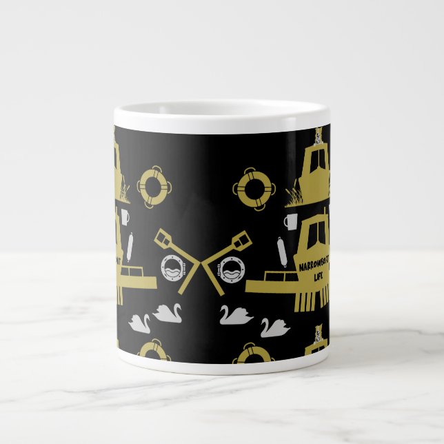 British Narrowboat Gifts Giant Coffee Mug (Front)