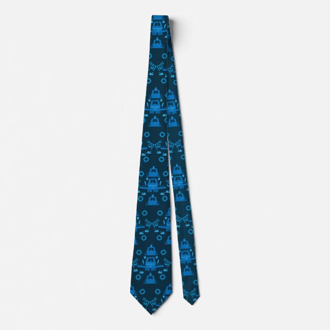 British Narrowboat Gifts Neck Tie (Front)