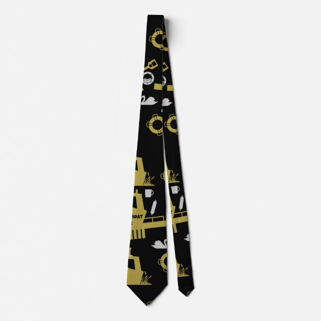 British Narrowboat Gifts Neck Tie (Front)