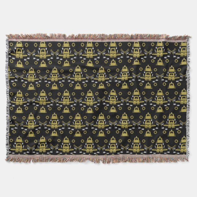 British Narrowboat Gifts Throw Blanket (Front)