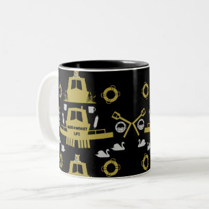 British Narrowboat Gifts Two-Tone Coffee Mug
