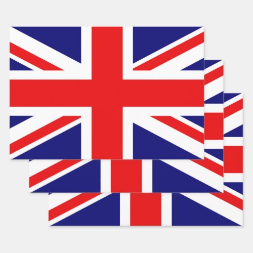 British National Flag _ Union Jack  Wrapping Paper Sheets