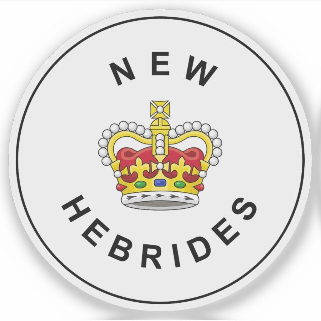 British New Hebrides badge, Vanuatu (1952–1980) Sticker (Front)