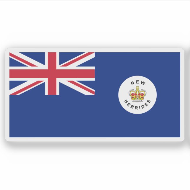British New Hebrides flag, Vanuatu (1952–1980) Sticker (Front)