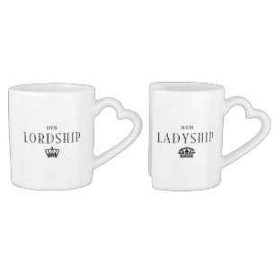 British Nobility couple mug set