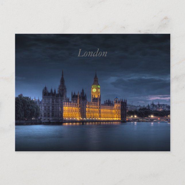 British Parliament in London Postcard (Front)