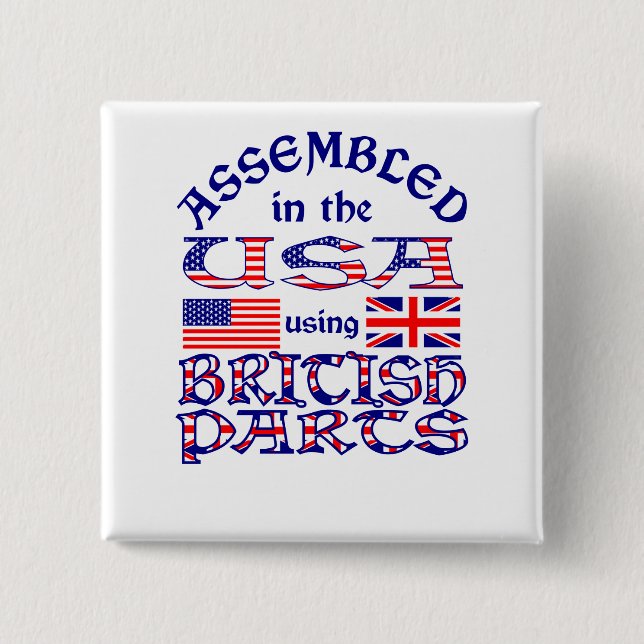 British Parts Pinback Button (Front)
