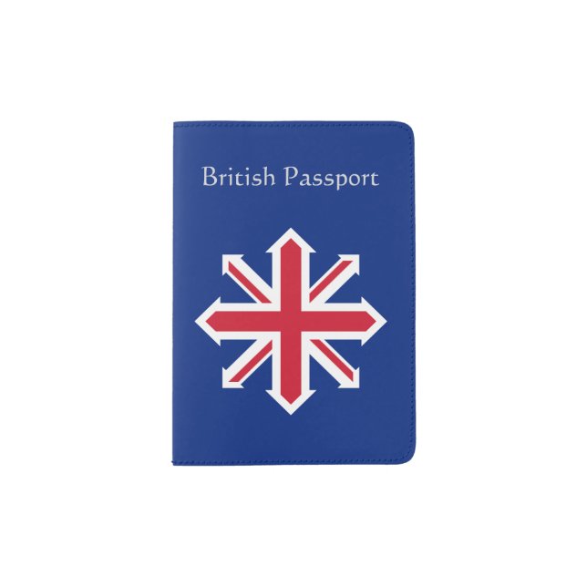 British Passport Cover - Flag Compass (Front)