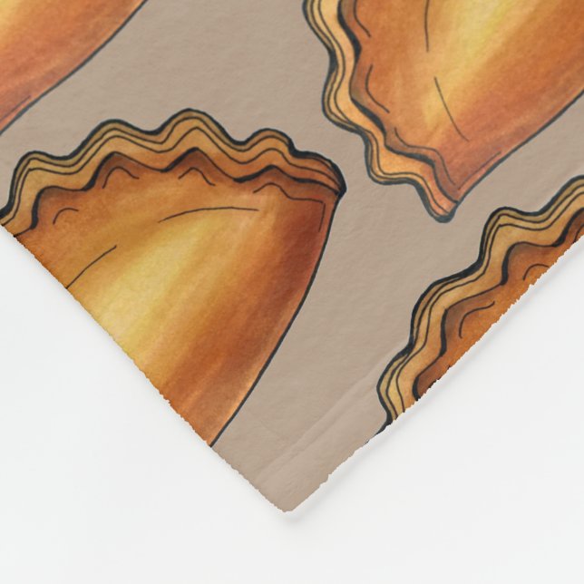 British Pasty Meat Pie Savoury Pastry UK Food Fleece Blanket (Corner)