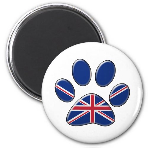 British patriotic cat magnet