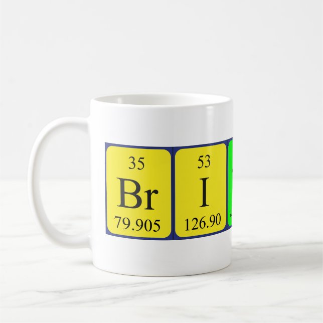 British periodic table patriotic mug (Left)
