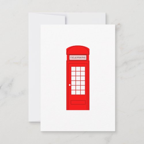 British Phone Booth Invitation