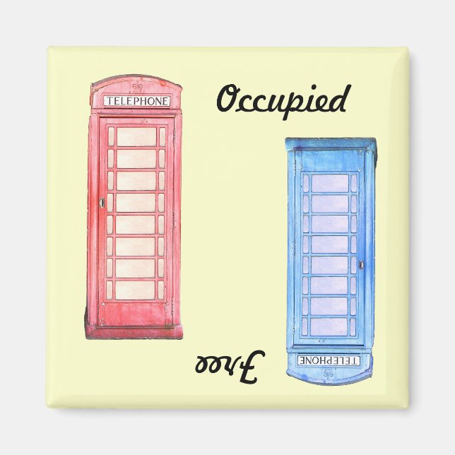 British phone booth dishwasher magnet - (Front)