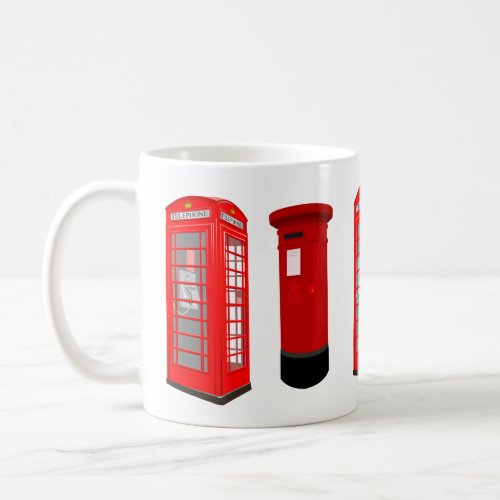 British Phone Booth  Post Box Mug