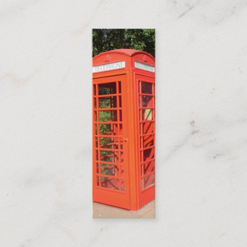 BRITISH PHONE BOOTH PROFILE CARD BUSINESS CARD TEMPLATE