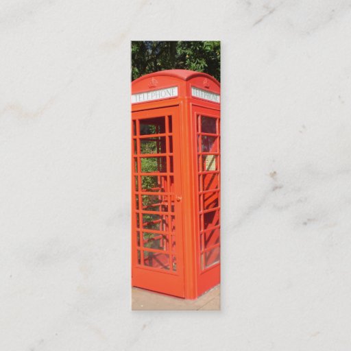Customizable BRITISH PHONE BOOTH PROFILE CARD BUSINESS CARD TEMPLATE