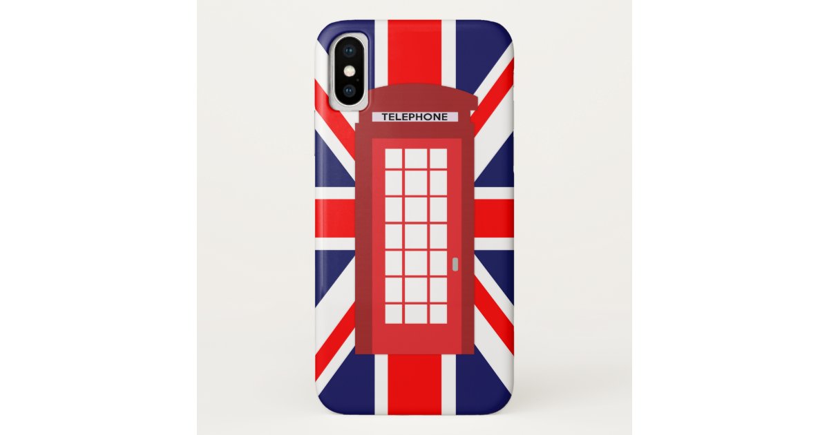 British phone box Union Jack flag CaseMate iPhone Case Zazzle