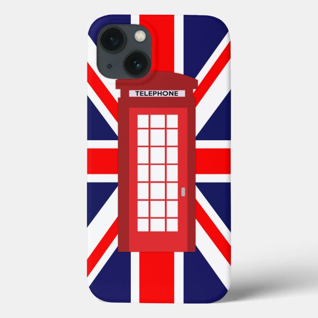 British phone box Union Jack flag Case-Mate iPhone Case (Back)