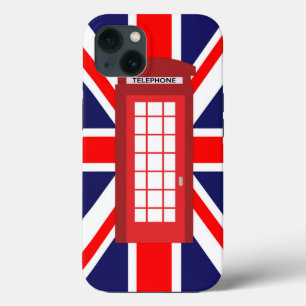 British phone box Union Jack flag iPhone 13 Case