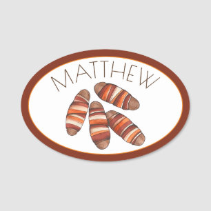 British Pigs in Blankets Christmas Party Food Name Tag