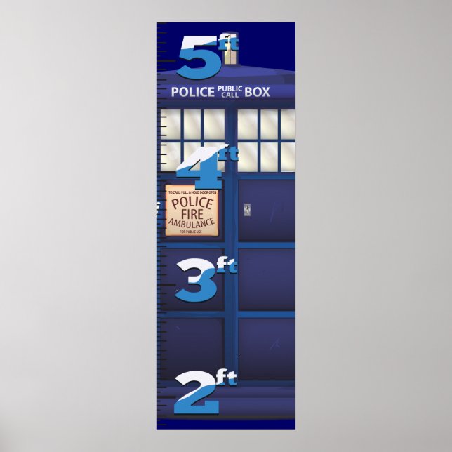 British Police Box Growth Chart. Poster (Front)