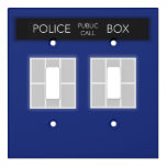 British Police Box Light Switch (double) at Zazzle