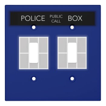 British Police Box Light Switch (double) by Alexwa13 at Zazzle