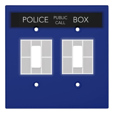 British Police Box Light Switch (double)