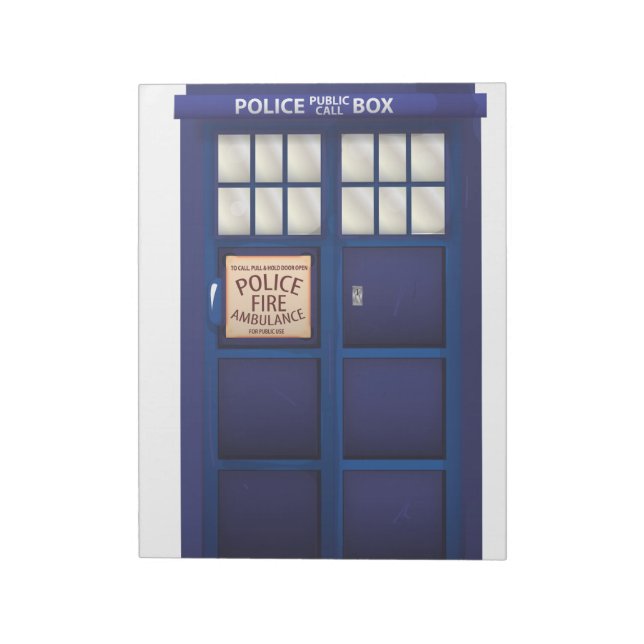 British Police Box Notepad (Rotated)