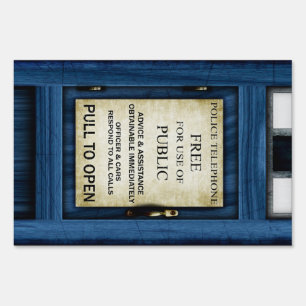 British Police Call Box Fun Display Sign 2