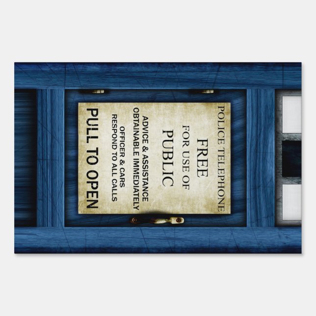 British Police Call Box Fun Display Sign 2 (Front)