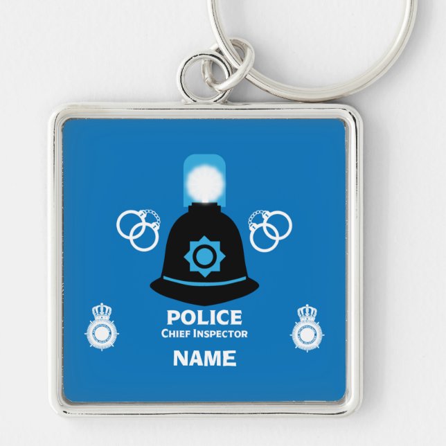 British Police Chief Inspector Coffee Mug Keychain (Front)