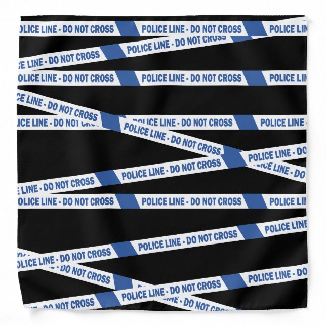British Police Line Do Not Cross Barrier Tape Bandana (Front)