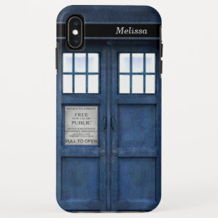 British Police Phone Call Box Retro 1960s Pattern iPhone XS Max Case