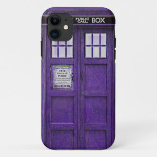 British Police Public Call Box (Purple) iPhone 11 Case