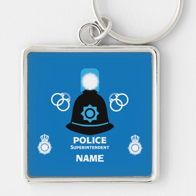 British Police Superintendent Coffee Mug Keychain (Front)