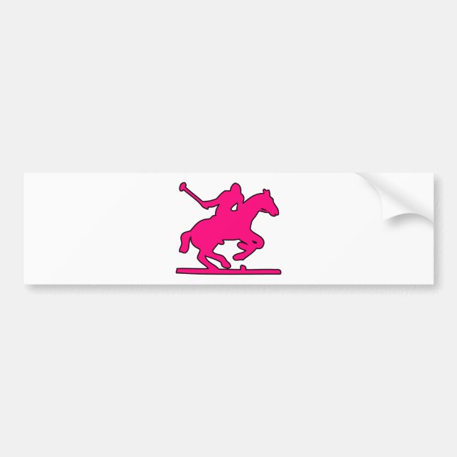 British Polo Sport Horse Player Silhouette Ponies Bumper Sticker (Front)