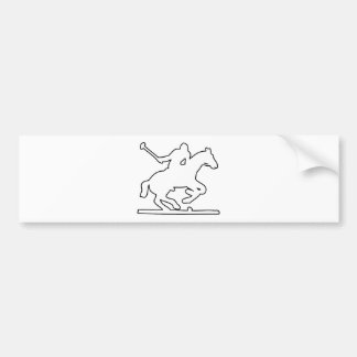 British Polo Sport Horse Player Silhouette Ponies Bumper Sticker